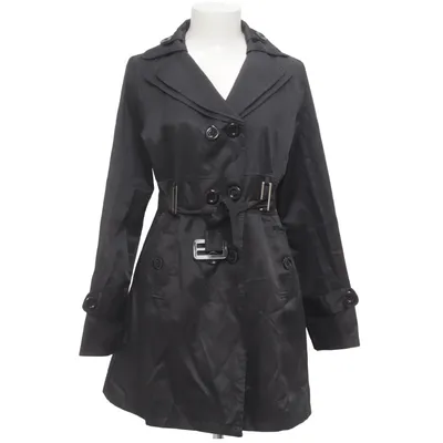 Trench-coat (Noir) de Via Code Coton, Polyester