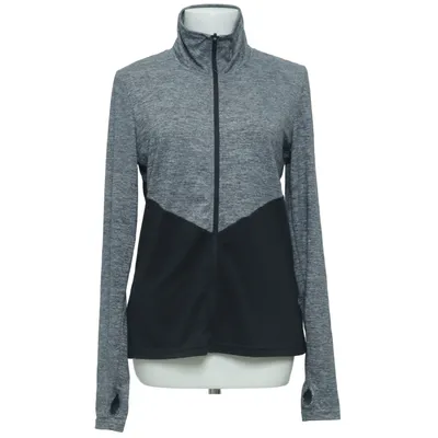 Træningsjakke (Grå, Sort) fra Bubbleroom Sport Elastan, Polyester