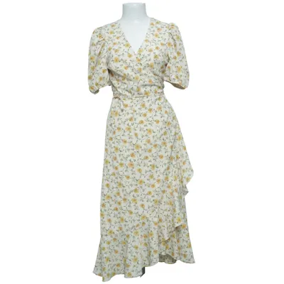 Wrap dress (White, Yellow, Green) from NA-KD Elastane, Polyester