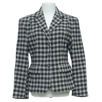 Blazer (Beige, Blau) von Jackpot by Carli Gry Viskose, Wolle