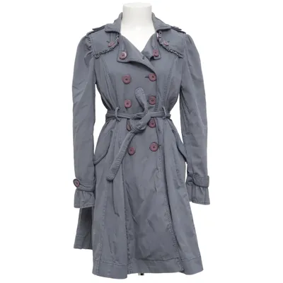 Trench coat (Gray) from Fornarina Cotton, Elastane, Polyester