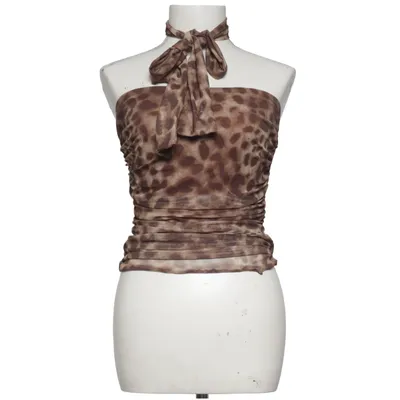 Tube top (Brown) from Romwe Elastane, Polyester