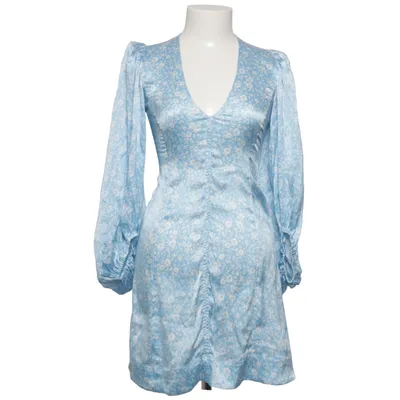 Dress (Blue, White) from Ganni Elastane, Silk