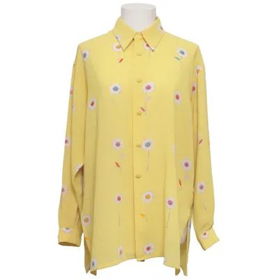 Blouse (Yellow, White) from Lemon Collection Polyester