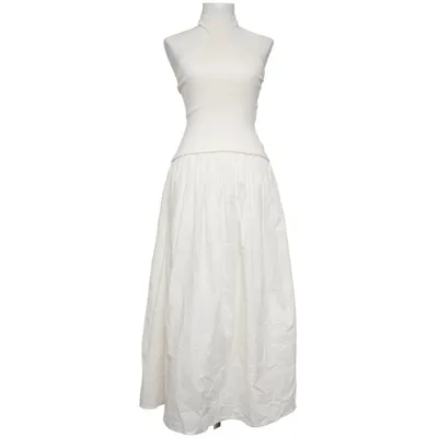 Maxi dress (White) from Zara Cotton, Elastane