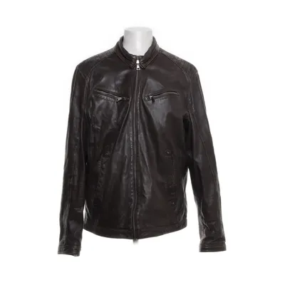 Leather jacket (Brown) from HI Buxter Leather, Polyester, Cotton