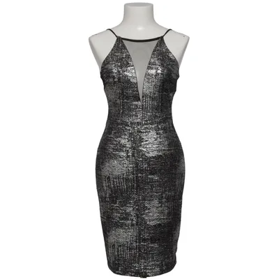 Robe de cocktail (Noir, Argent) de Aqua Élasthane, Polyester