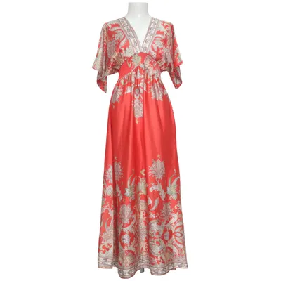 Maxi dress (Red, Multicolored) from New Collection Polyester
