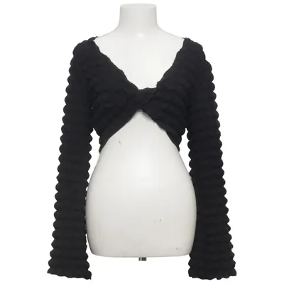 Wikkelblouse (Zwart) van Boohoo Elastaan, Polyester