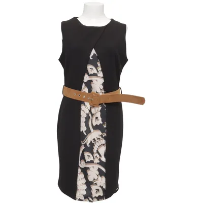 Jurk (Tank Dress Black/Beige) van Fracomina Elastaan, Polyester