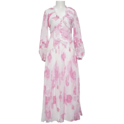 Maxi jurk (Wit, Roze) van ASOS Design Polyester