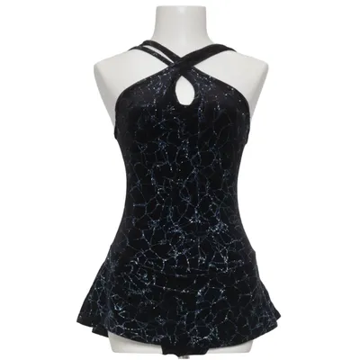 Eiskunstlaufkleid (Schwarz, Blau) von Mondor Elasthan, Polyester
