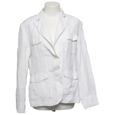 Blazer (Blanc) de Yorn Acétate, Lin, Viscose