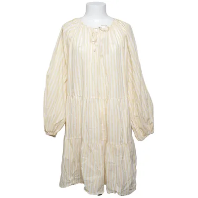 Klänning (Gul, Vit) från H&M Bomull