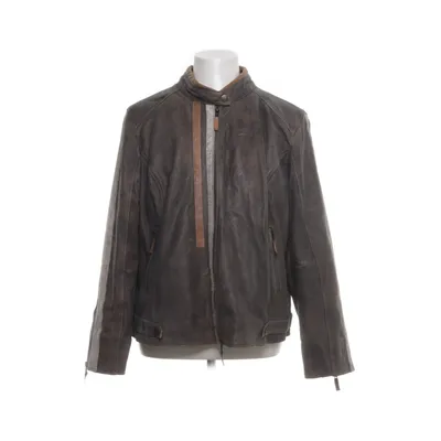 Läderjacka (Grön, Grå, Brun) från Sheego Polyester, Skinn