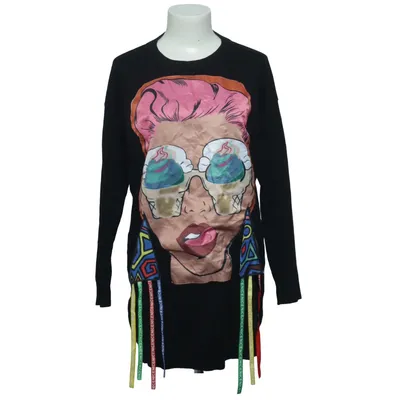 Sweater (Black, Multicolored) from Jolio & Co Elastane, Polyester, Viscose
