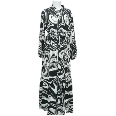 Långklänning (Svart, Vit) från Menglu Bomull, Polyester