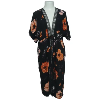 Ochtendjas (Zwart, Oranje) van Miss Sara Viscose