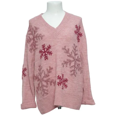 Julesweater (Pink, Rød) fra Next Akryl, Metallfiber, Nylon, Polyester