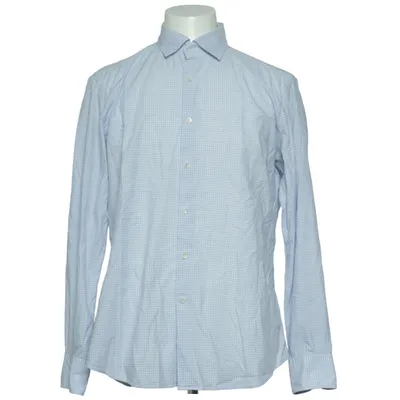 Shirt (Blue, White) from Glanshirt Cotton