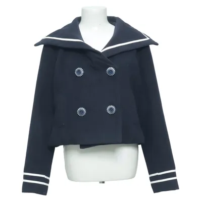 Pea coat (Blue, White) from Collectif Cotton, Elastane, Polyester