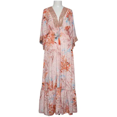 Robe longue (Rose, Multicolore) de Luisa Polyester, Soie
