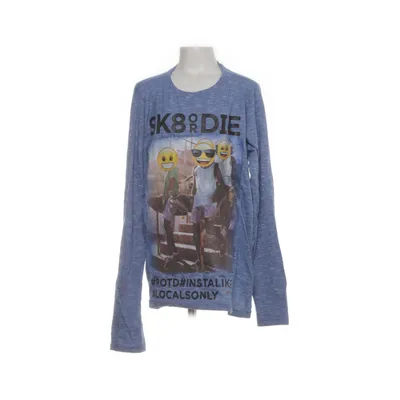 Långärmad t-shirt (Blå) från Emoji Bomull, Polyester, Viskos