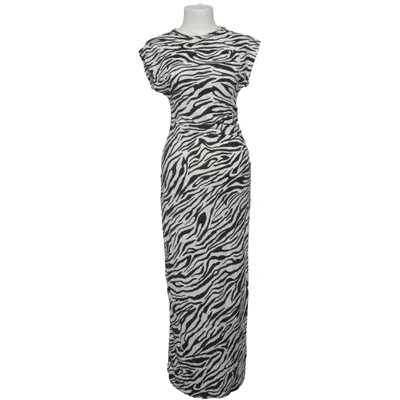 Maxi dress (Black, White) from Mango Elastane, Viscose