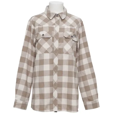 Chemise en flanelle (Beige, Blanc) de Revolution Race Coton, Polyester recyclé