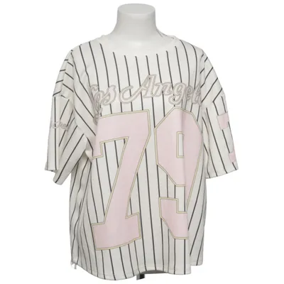 Baseballtröja (Vit, Svart, Rosa) från New Collection Elastan, Polyester, Viskos