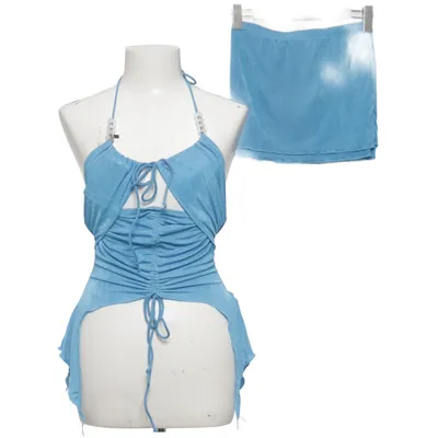 Set (Blue) from Shein Elastane, Polyester