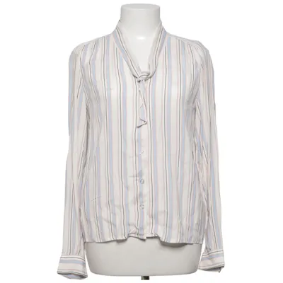 Knytblus (Vit, Blå, Flerfärgad) från Mango Casual Viskos