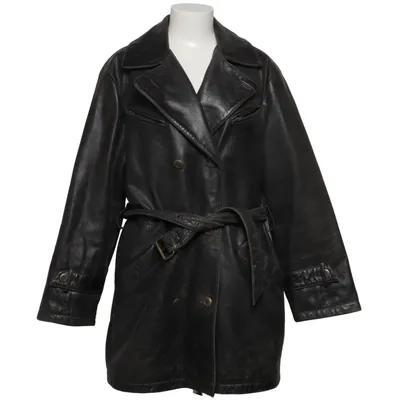 Veste longue en cuir (Noir) de Hollies Cuir, Polyester