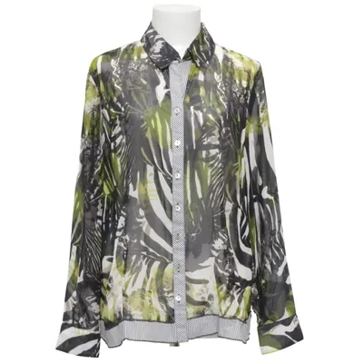 Blouse (Green, Black, White) from Alessa W Collection Cotton, Polyester