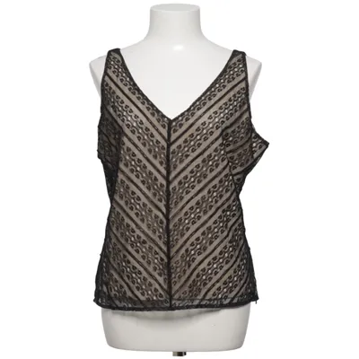 Tanktop  (Sort, Beige) fra Moda International Elastan, Polyamid