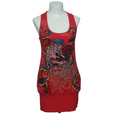 Tank Top (Red, Multicolored) from Ed Hardy Cotton