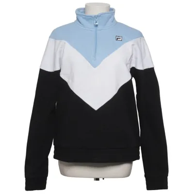 Collegetröja (Svart, Blå, Vit) från Fila Bomull, Polyester