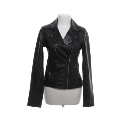 Leather jacket (Black) from Transmission Polyester, Leather