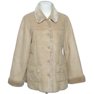 Shearlingjacka (Beige) från Tulchan Akryl, Polyester