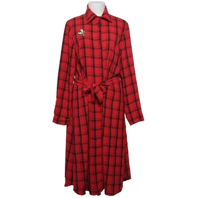 Skjortekjole (Rød, Sort) fra Maya Polyester