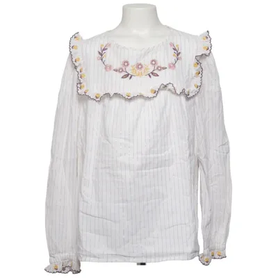 Bluse (Hvid, Gul) fra Mini Boden Bomuld, Metallfiber