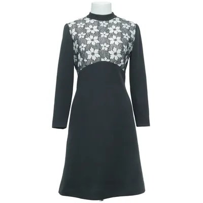 Kleid (Schwarz, Weiß) von Leslie Fay