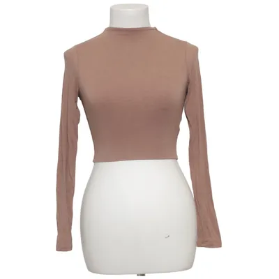 Long sleeve T-shirt (Brown) from Naked Wardrobe Elastane, Viscose
