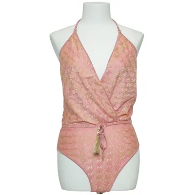 Badeanzug (Pink, Gold) von Hanne Bloch Elasthan, Polyamid, Viskose
