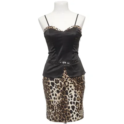 Dress (Black, Brown) from Rinascimento Cotton, Elastane, Polyester