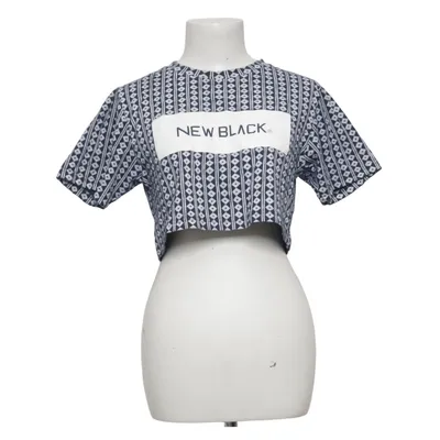 Crop top (Bleu, Blanc) de New Black Coton