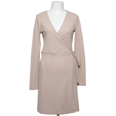 Slå-om-kjole (Beige) fra NA-KD Reborn Bomuld, Elastan, Polyester