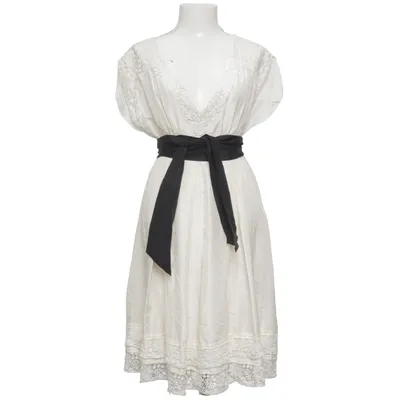 Jurk (Wit, Zwart) van Zara Woman Katoen, Polyester, Zijde