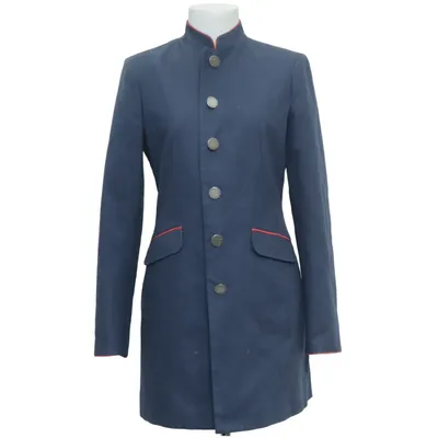 Jas (Blauw) van Brigitte von Boch Acetaat, Katoen