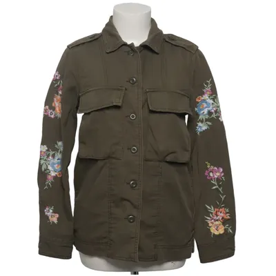 Jeansjacka (Grön, Flerfärgad) från Bershka_BSKGIRL Bomull